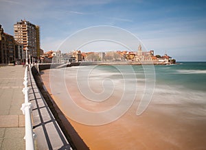 Looking along San Lorenzo's beach towards the peninsula of Santa photo