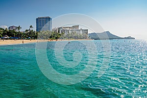 Looking back at Waikiki Beach