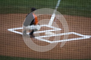 Looking through backstop