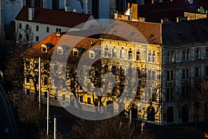 Pohľad na hlavné mesto z výšky - Bratislavu na Slovensku