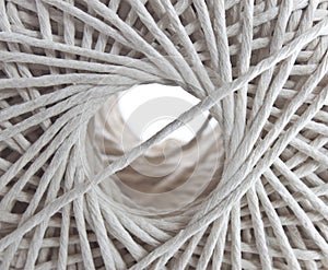 Looking through the centre of a ball of string