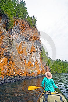 Looking at a Colorful Cliff