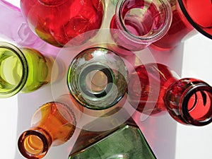 looking deep into assorted colorful bottles, dig deep, seek within yourself INSPIRATION