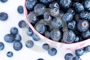 A Close Up Bowlful Of Blueberries
