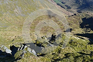 Looking down from arete on Nethermost Pike photo