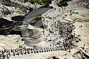 Looking down from Bromo photo