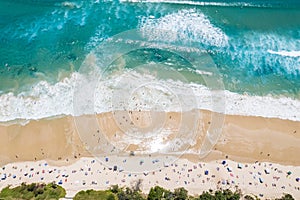 Looking down on the busy Beach