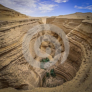 Canyon de los Perdidos, a stunning natural formation in the Nazca Desert, Peru photo