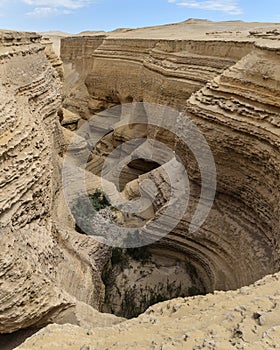 Canyon de los Perdidos, a stunning natural formation in the Nazca Desert, Peru photo