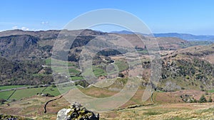 Looking down on Castle Rock and High Rigg