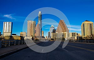 Looking down congress Avenue bridge capital of texas austin