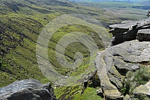 Looking down on a dry River Kinder