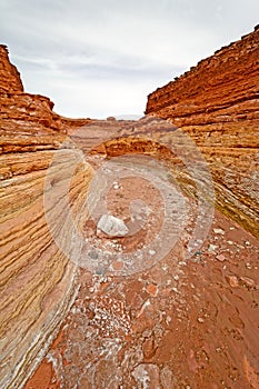 Looking Down a Dry Wash Canyon