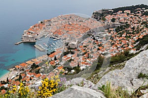 Looking down on Dubrovnik