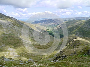 Looking down the east ridge of Nethermost Pike