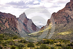 Looking down the iconic window trail of Big Bend National Park