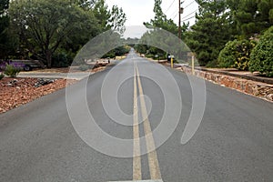 Looking down Jordan Road in Sedona