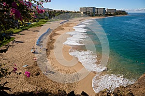 Looking down on Kaanapali Beach, Maui, Hawaii