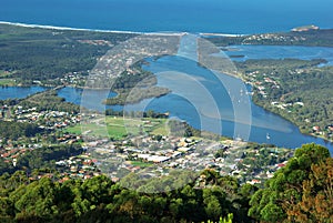 Looking down at laurieton