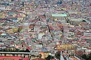 Central Naples viewed from  Castel Sant Elmo, Italy  photo