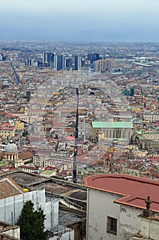 Looking down on Naples and the Spaccanapoli from Castel Sant Elmo