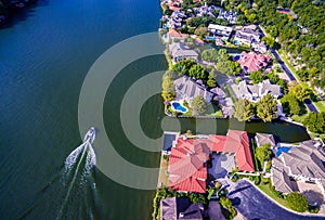 Looking Down Over Mount Bonnell Mansions Austin Texas