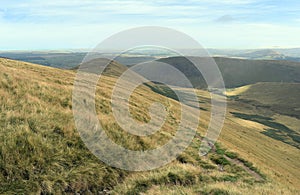 Looking down path in Bannerdale, Lake District