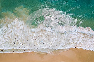 Populated swimmers beach photo