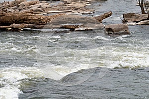 Looking down at The Rapids on the James River