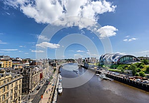 Newcastle Quayside on the Tyne River photo