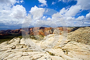 Looking down the Sandstones in to Snow Canyon