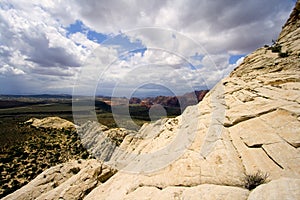 Looking down the Sandstones in to Snow Canyon