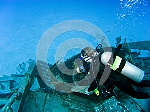 Looking Down on a Scuba Diver