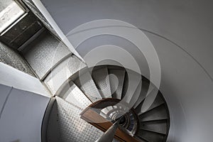 Looking down the spiral staircase of the Ponta dos Capelinhos lighthouse photo