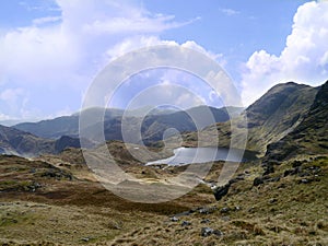 Looking down on Stickle Tarn, Lake District