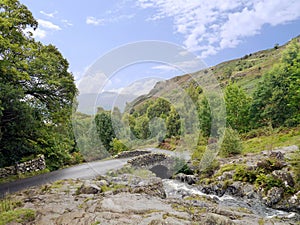 Looking down to Ashness Bridge near Keswick photo