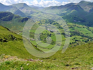 Looking down to Newlands valley from Catbells, Lake District