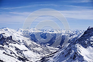 Looking down to Serre Chevalier from La Grave photo