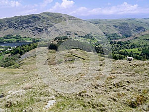 Looking down to Ullswater and Patterdale area, Lake District