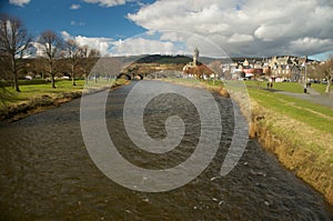 Looking down the Tweed