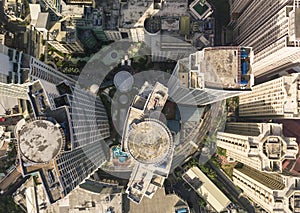 Looking down at upscale condos of Eastwood City, a mixed-use development complex in Quezon City photo