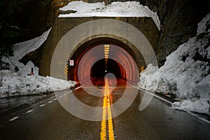 Looking Down the Wawona Tunnel photo