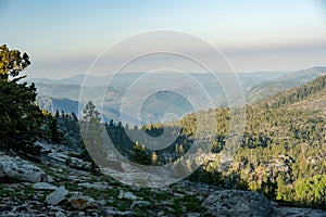 Looking Down into Yosemite Wilderness from Mount Gibson in Summer