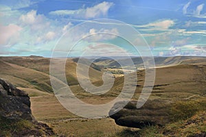 Looking easterly to the Edale valley