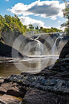 Looking At The Eastern Side Of Chutes De La Chaudiere