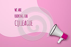 We are looking for female colleague