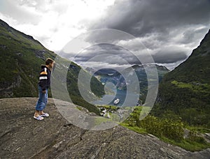 Looking at Geirangerfjord