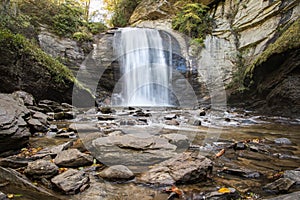 Looking Glass Falls in Nantahala National Forest