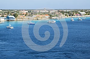 Looking at a Harbor in Bonaire from a Cruise Ship 2