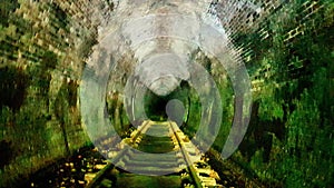 Looking into the Helensburgh Railway Tunnel